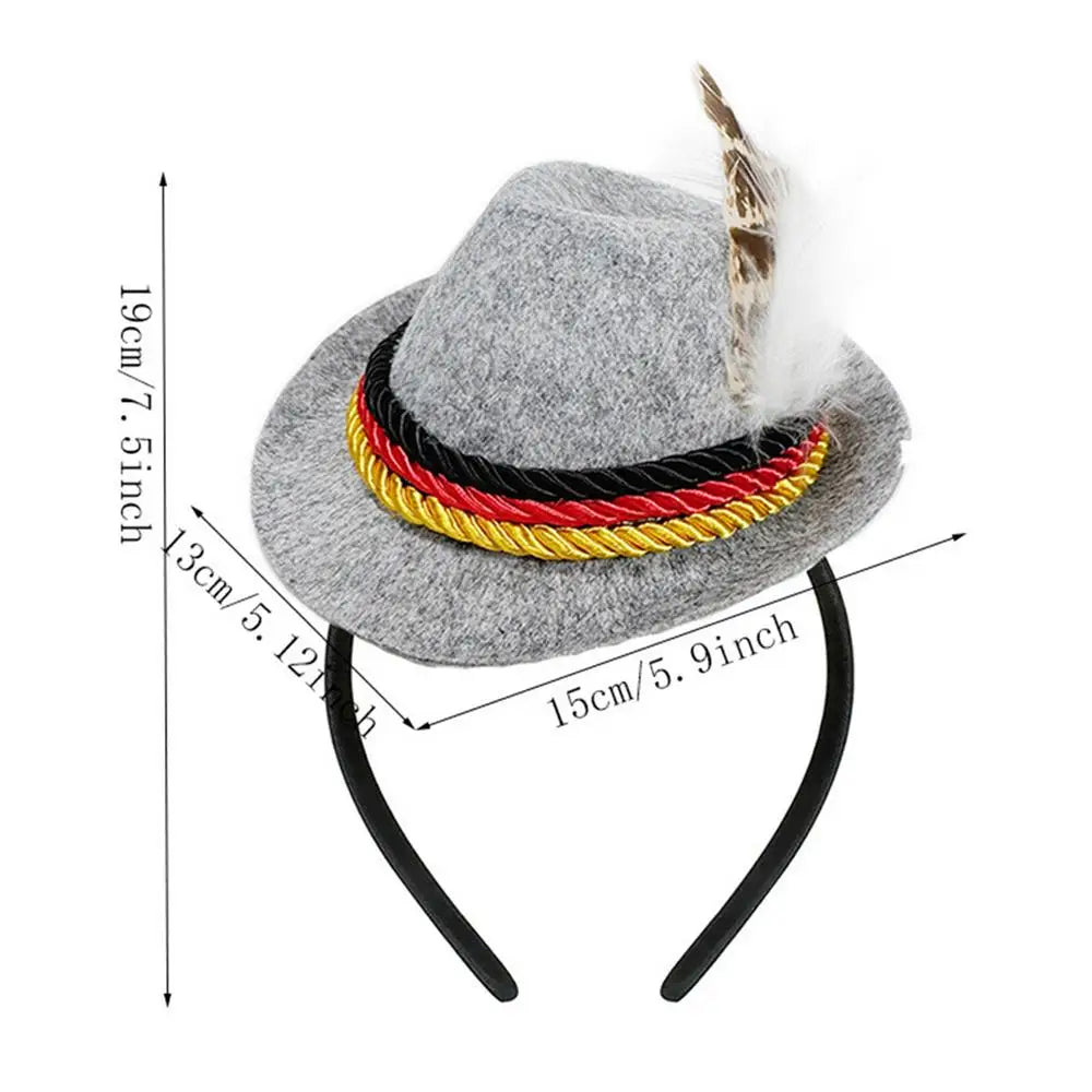 Oktoberfest Headband Beer Festival Head Felt Retro Decoration Qme Headband CN