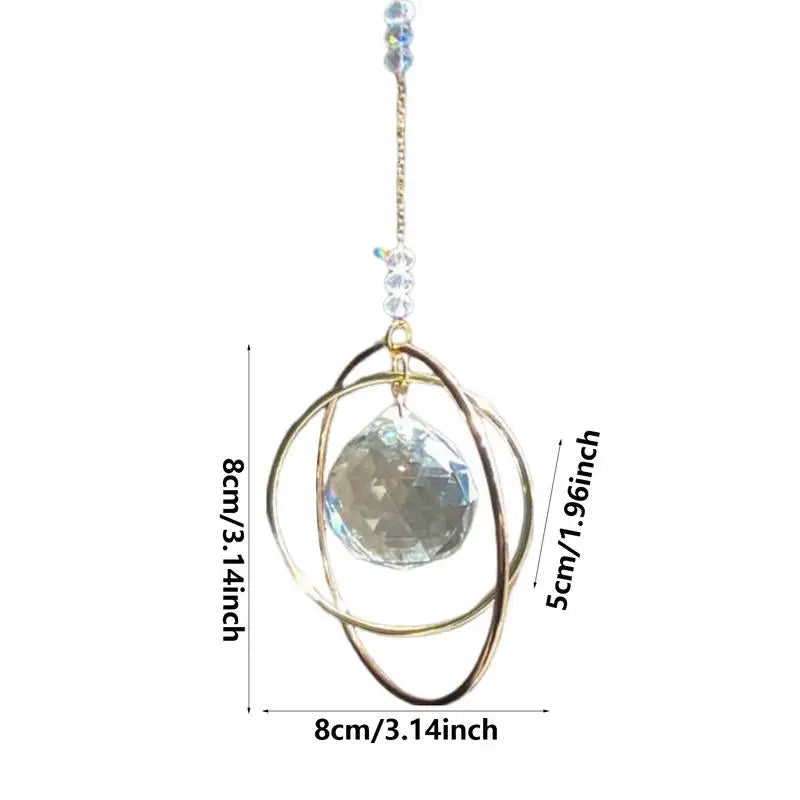 Catching Sun Galaxy Sparkling Crystal Prisms Exquisite Home Decors Transparent Crystals For Cell Phone Rearview Mirror Balcony Qme