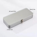 Durable Silvery Gray Metal Rectangular Box With Lid-Ideal For Bills,Cosmetics,Office Supplies Storage-Perfect For Home,Office Qme S