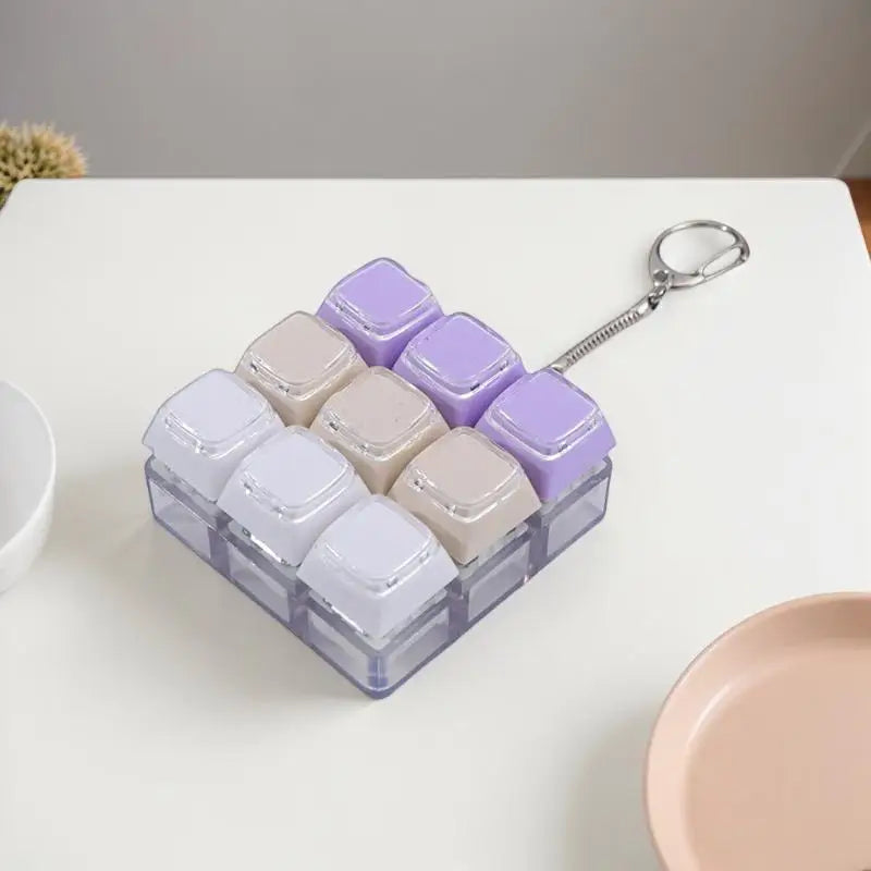 9 Keys Mechanical Keyboard Keychain Cute Creative Stress Relief Toy Qme