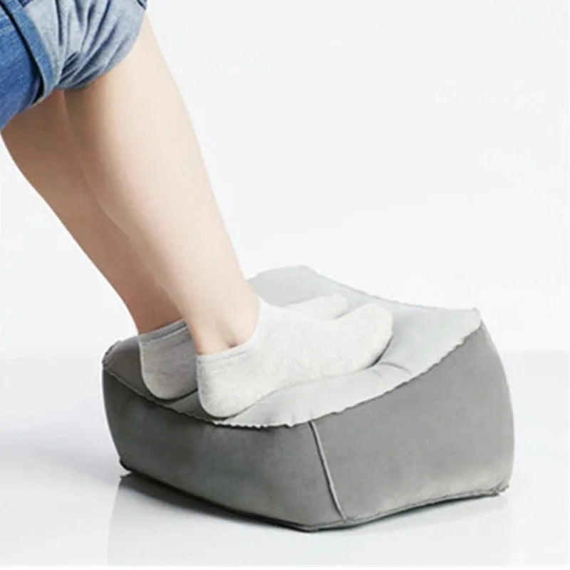 Inflatable Footrest Pillow PVC Foot Rest Air Pillow Cushion For Travel Office Home Leg Up Relaxing Feet Tools Under Desk Qme gray