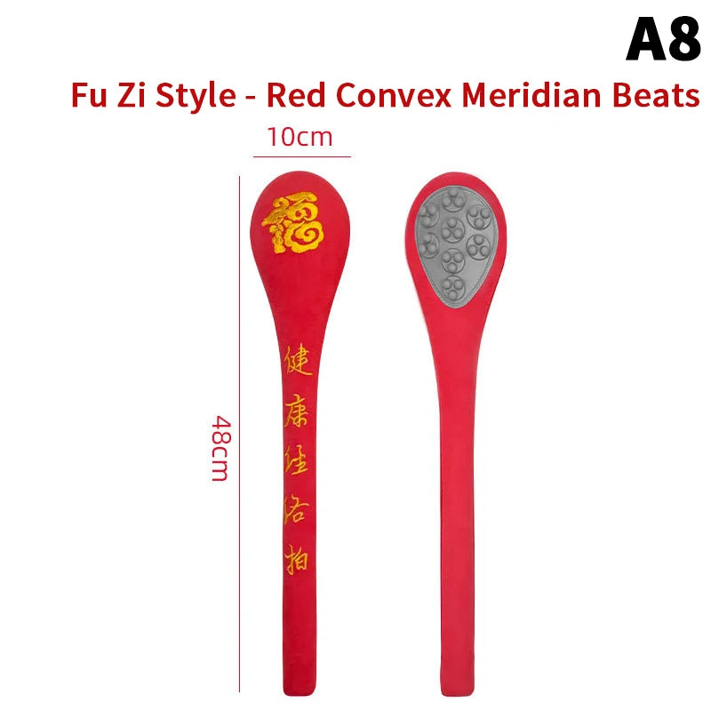 Extended Back Massage Hammer High-elasticity Velvet Meridian Massager Qme A8
