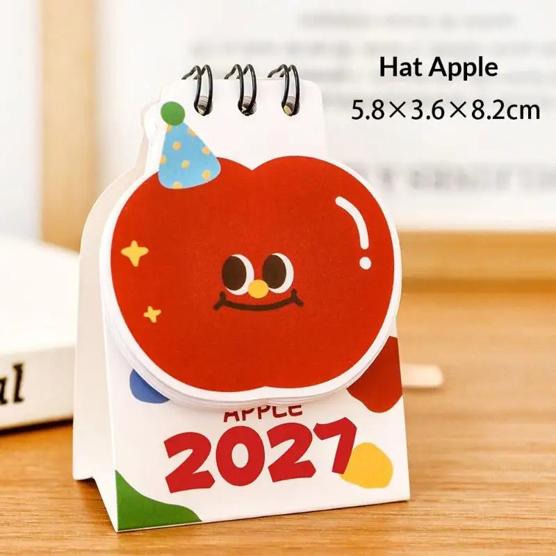 2026 Year Cartoon Cat Desktop Mini Desk Calendar Clock Program Student Qme A6