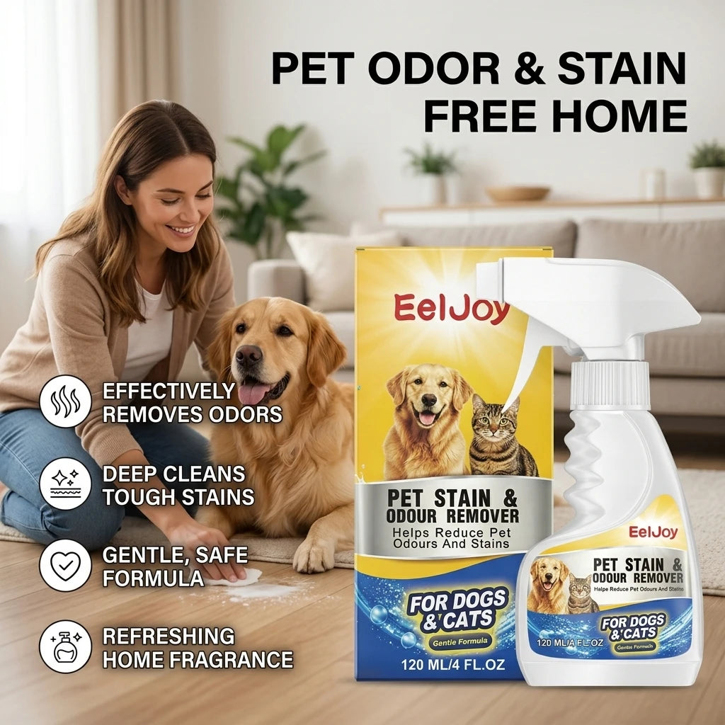 Pet Stain & Odour Remover Spray Removing Urinary Scale Eliminating Odors Reducing Bacteria Long Lasting Freshness Pet Deodorizer Qme