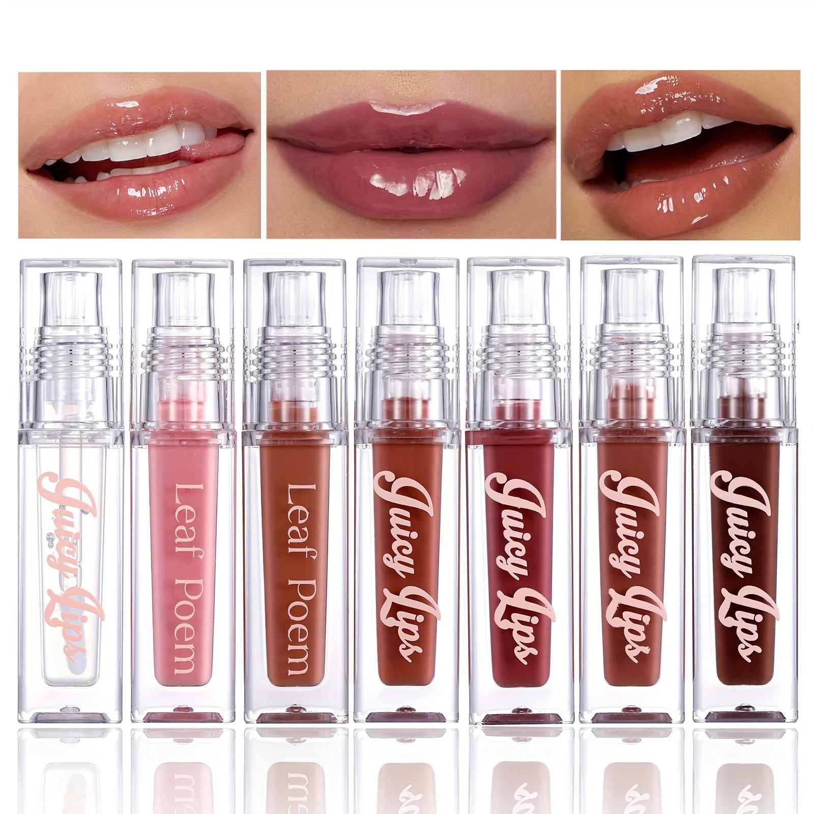 Hydrating Crystal Lip Oil - Plumping & Moisturizing Gloss with Tinted Shades for All Skin Types Qme