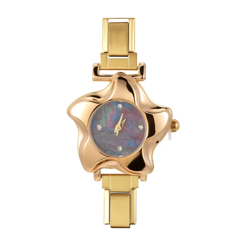 Fashion Stainless Steel Ocean Series Seashell Starfish Watch Bracelet