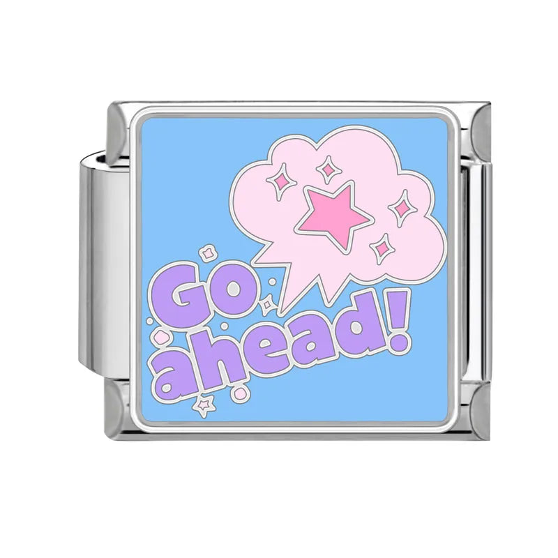 Drip Glaze Fashion Pink Starfish Blue Seawave Italian Charm Links Fit 9mm Stainless Steel Bracelet Women Jewelry DIY Making Gift Qme Style 18