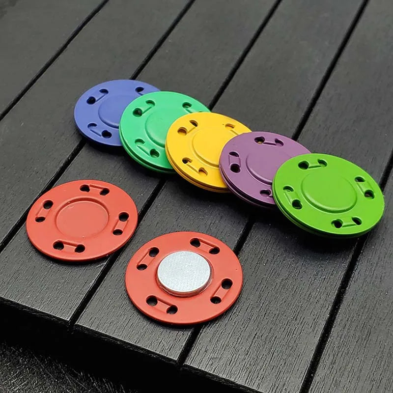 5Pairs 20Colors Metal Magnet Buckle Sewing Accessories Press Button For Jacket Bags Invisible Buckle DIY Cardigan Handwork Decor Qme