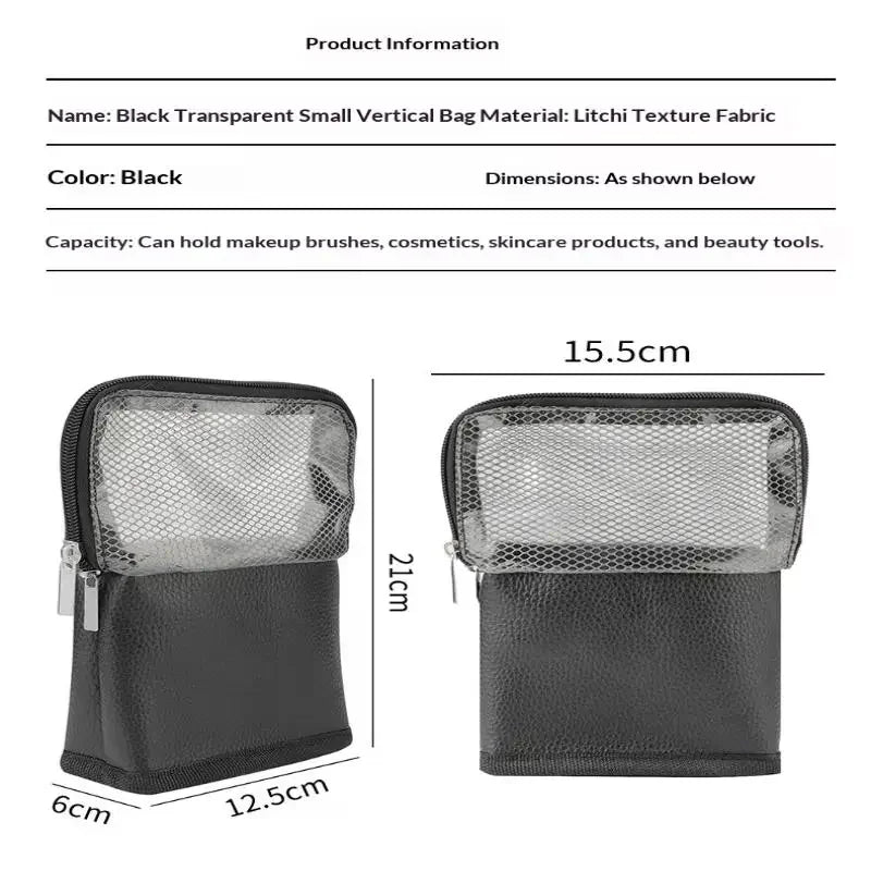1Pcs Net Zipper Makeup Bag Stand-up Foldable Cosmetic Tool Bags Toiletry Bag Makeup Brush Case Makeup Tools Holder Cosmetic Bag Qme