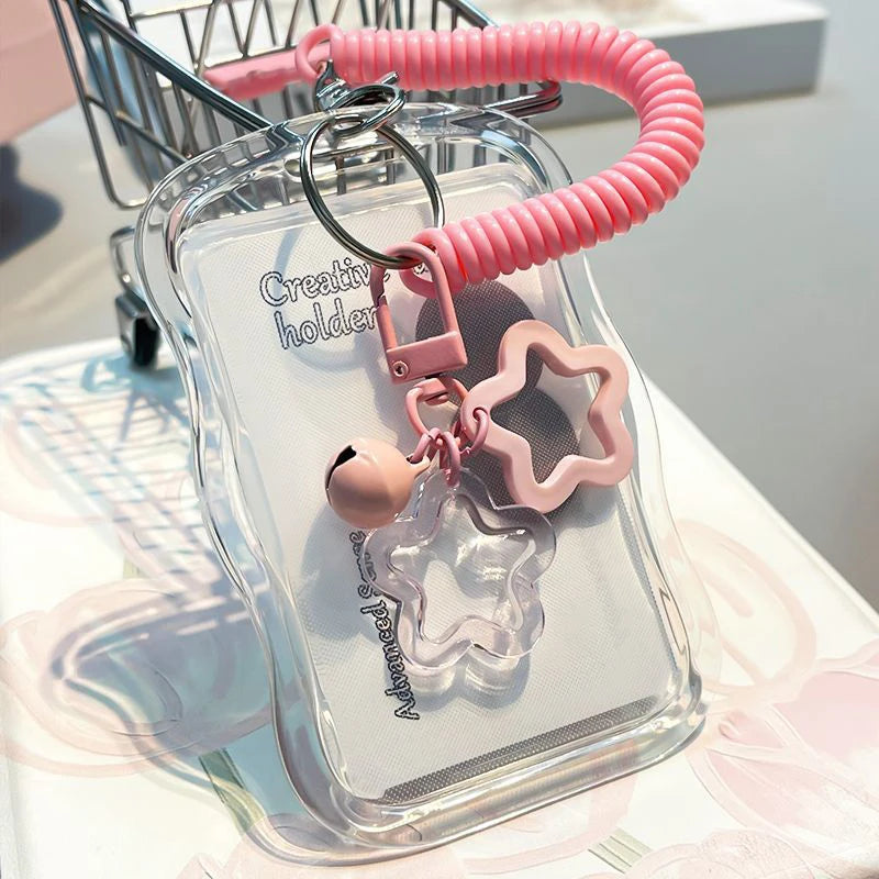 Student's Transparent Card Holder Kpop Music Identification Qme