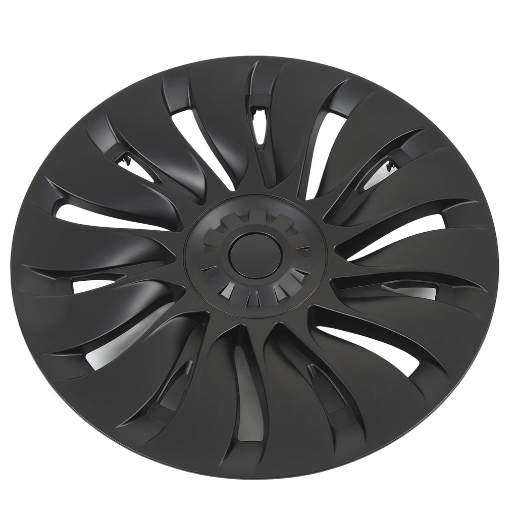 4Pcs Matte Black Symmetrical Wheel Hub 19 Inch Replacement Enhance Vehicle Appearance for Tesla Model Y 2020 to 2023 Qme
