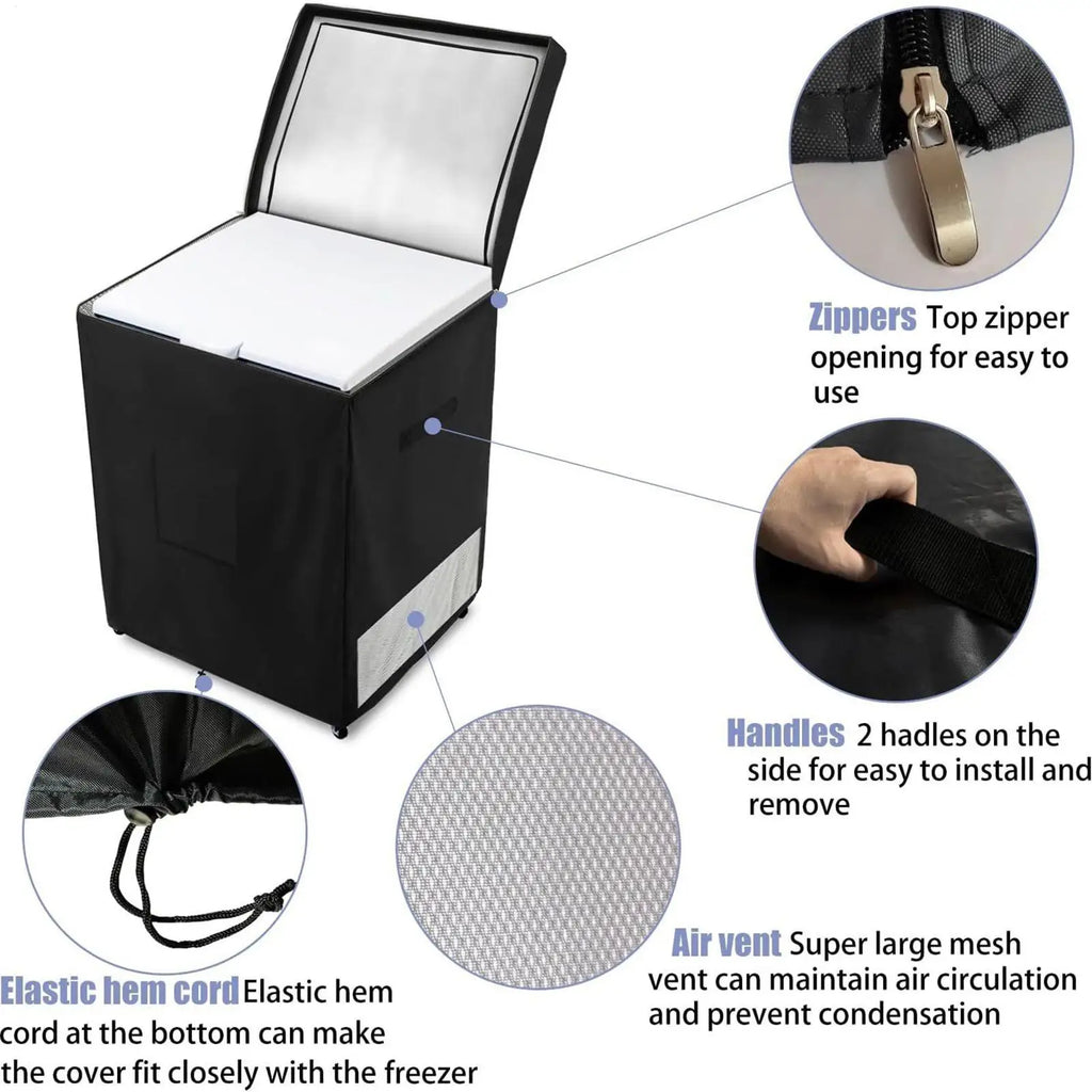 Outdoor Freezer Cover Chest Dust Protector Waterproof Oxford Fabric Qme