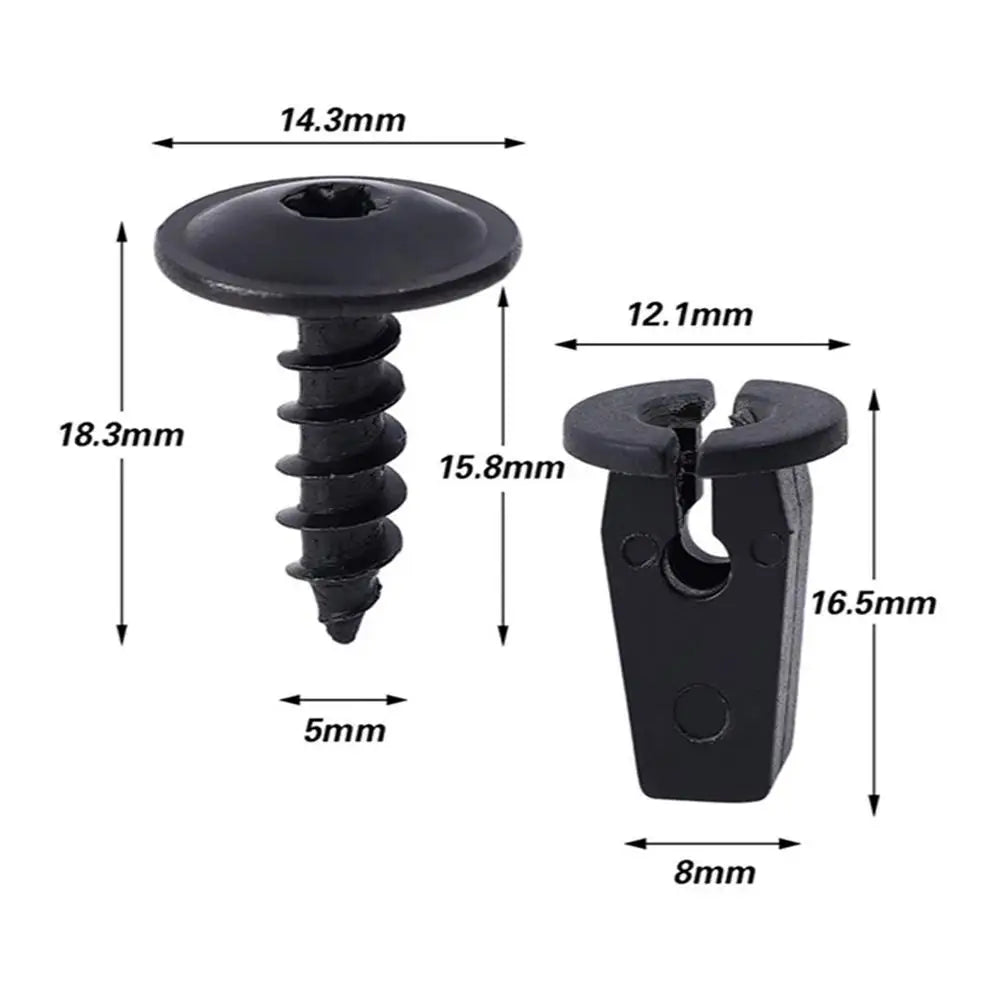 20/40pcs Auto Mudguard Lining Snap Screws Retainer Fastener Clips Bolt For VW Audi Seat N90974701 Universal Engine Cover Clips Qme