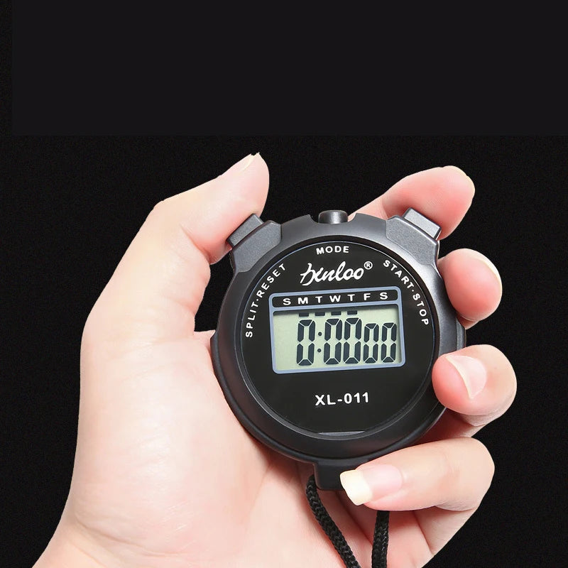 Portable Handheld Sports Stop Watch Digital Display Fitness Timer Qme