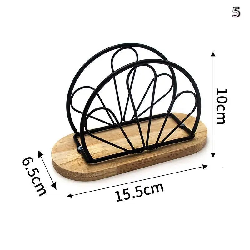 Cartoon Pattern Napkin Holder Paper Drawer Storage Bracket Organizer Qme 5