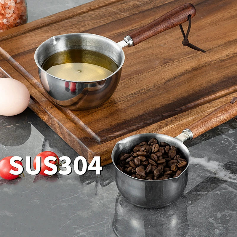 Long Handle Wax Melting Pot Stainless Steel Diy Scented Candle Soap Chocolate Butter Handmade Soap Jug Heated Coffee Milk Qme