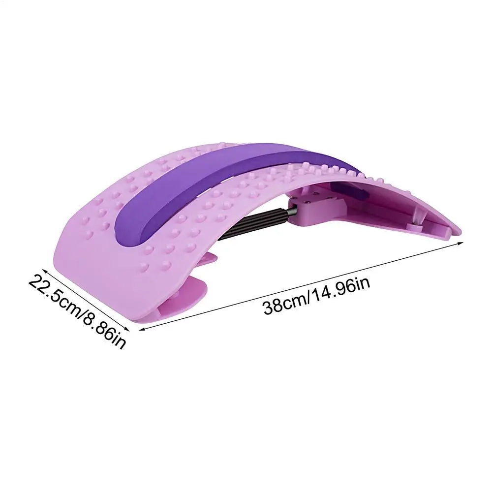 Lumbar Stretcher Waist Support Relieving Board Portable Post-workout Back Stretcher For Yoga Pilates Shoulder Neck Hip Calf Qme Purple China Mainland
