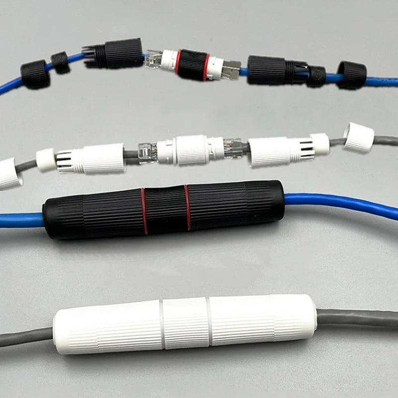 RJ45 Docking Connector Ethernet Network Straight-through Waterproof Qme