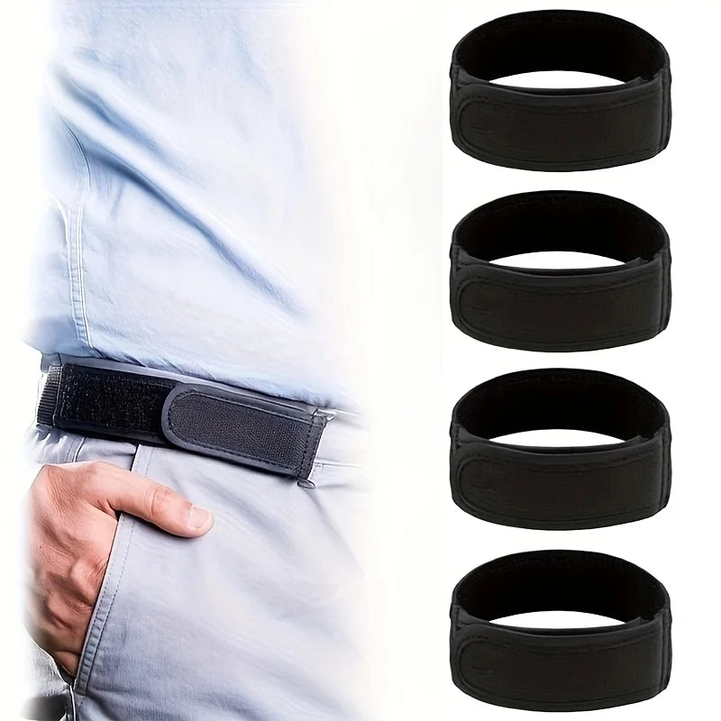 Adjustable Elastic Waist Belts - No-Buckle Invisible Belt for Jeans & Pants, Comfortable and Easy to Use Qme