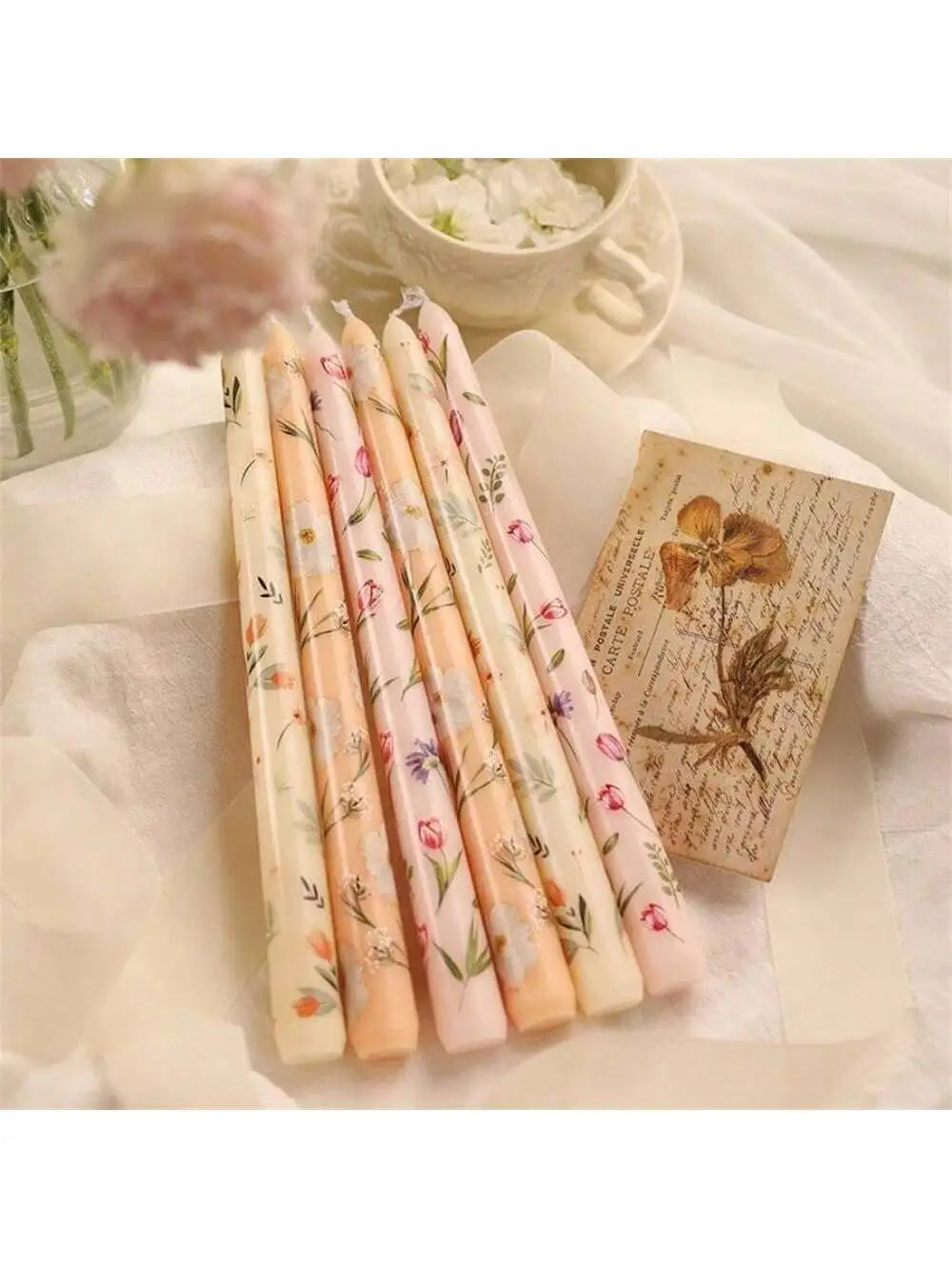 Box Printed Long Candle Christmas Winter Holiday Halloween Qme
