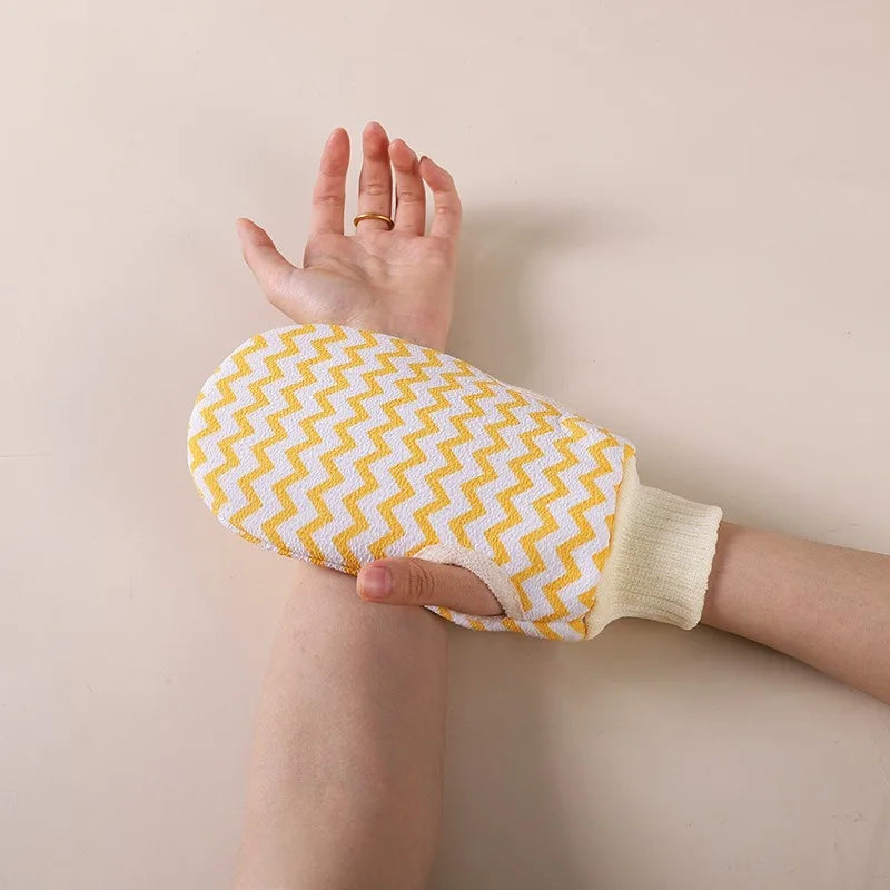 Double Sided Exfoliating Bath Gloves Thickened Powerful Mud Dead Skin Qme