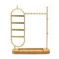 1 desktop solid wood base jewelry rack suitable for organizing and storing watches, earrings, bracelets, necklaces, etc Qme china