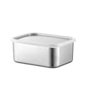 Stainless Steel Food Preservation Storage Containers Airtight Lids for Kitchen Bento Box Meal Prep Metal Heated Lunch Box Qme With cover 1pcs