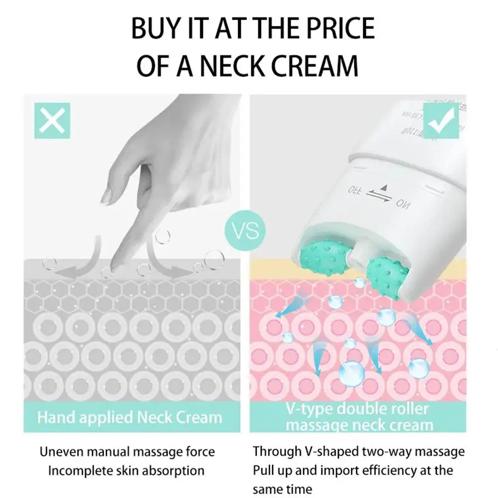 Neck Wrinkle Cream Massage Roller Applicator Whitening Firming Qme