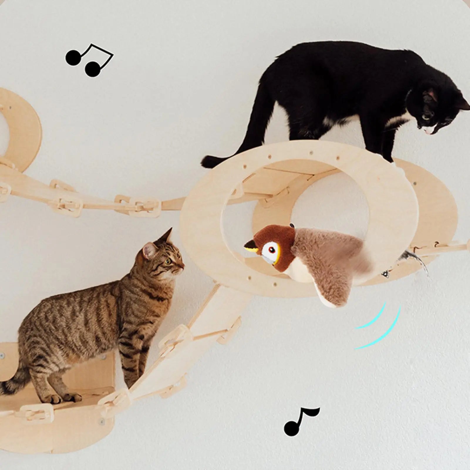 Chirping Bird Cat Toy Cat Toy Simulation Bird Toy Sparrow Flapping Wings Kitten Toys Vivid Chirping Rechargeable Interactive Cat Qme