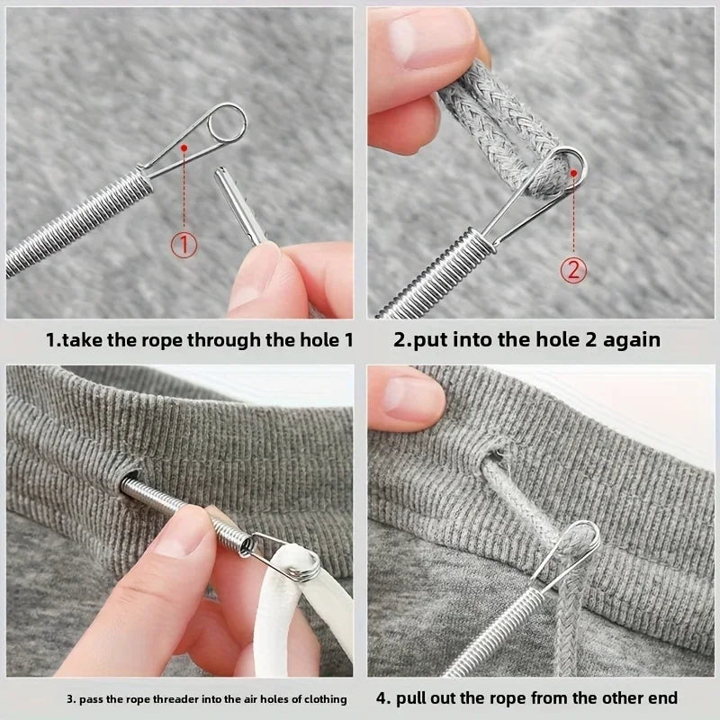 Efficient Threading Device - White Flexible Wire Tool for Tight Spaces, Effortless Cord Management & Threading in Narrow Areas Qme