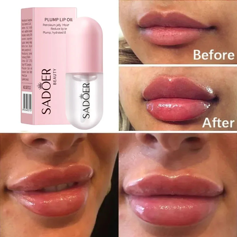 Lip Plumping Essential Oil Instant Sexy Lip Care Nourishing Antiwrinkle Moisturising Ultimate Plumping Lip Gloss Serum Cosmetics Qme