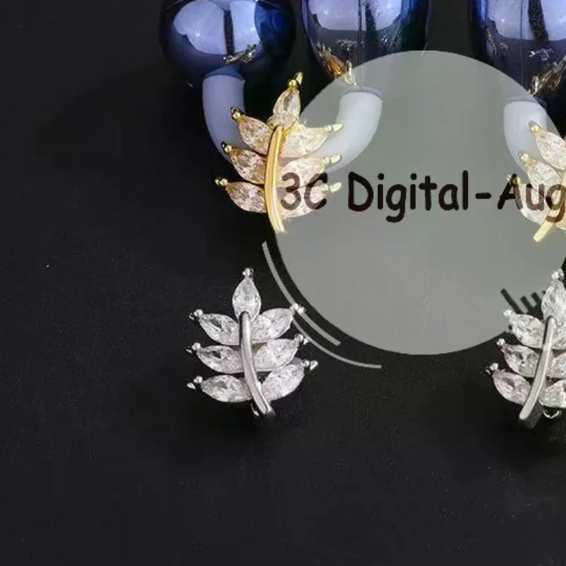 Flower Earphone Rhinestone Buckle Detachable Bluetooth Headset Clip Qme