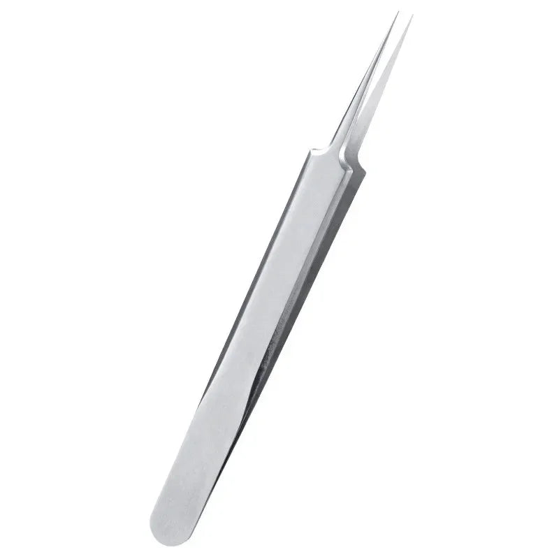 Ultra-fine Acne Pimples Blackhead Clip Tweezers Beauty Face Skin Care Cleaning Blackhead Remover Kit Acne Needle Hook Tool Qme 1pcs Straight