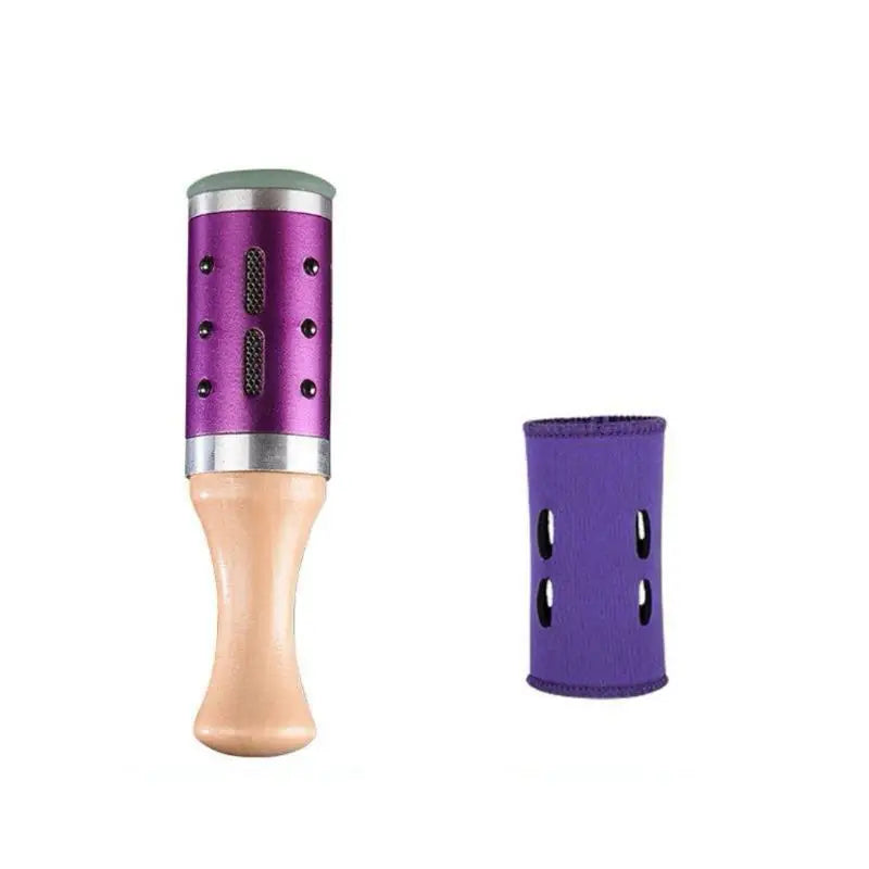 360 Rotation Jade Moxibustion Stick Raised Point Massage Gua Sha Tool Qme Purple