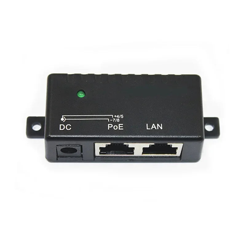 802.3af PoE injector PoE splitter Gigabit 24V 48V passive injector with 2.1x5.5mm DC RJ-45 connector for IP Camera VOIP Phones Qme