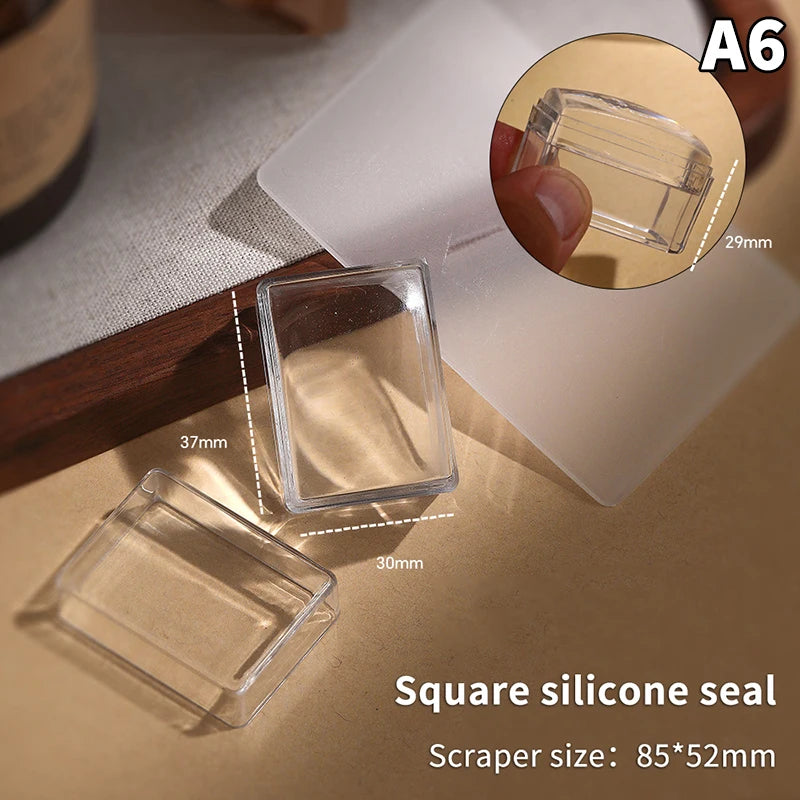 Silicone Transparent Nail Art Stamping Easy DIY Designs Reusable Qme A6