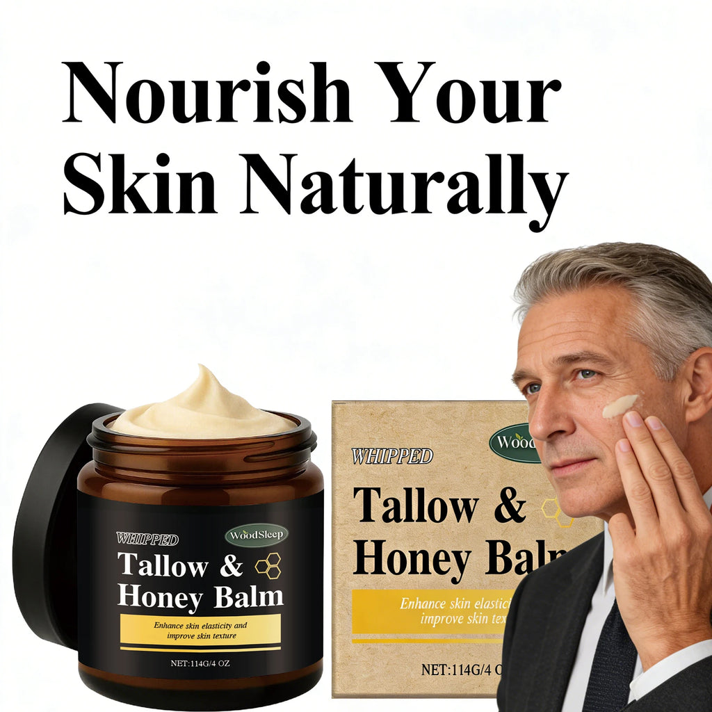 Beef Tallow Honey Balm for Men Lasting Moisturizing Dryness Soothing Skin Firming Smoothing Roughness Anti Aging Face Cream Qme