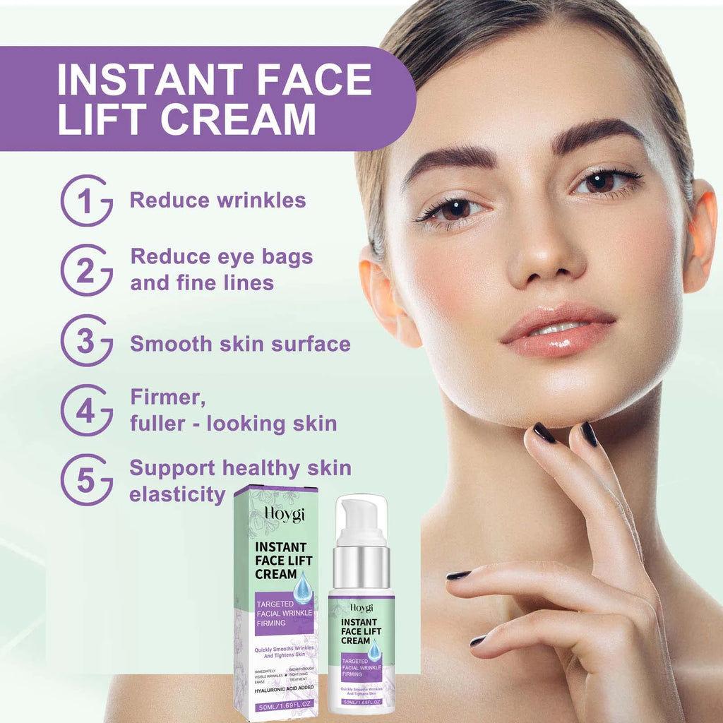 Instant Face Lift Cream Smoothing Hydrating & Firming Fade Fine Lines Lightening Melanin Pigmentation Brightening Face Cream Qme