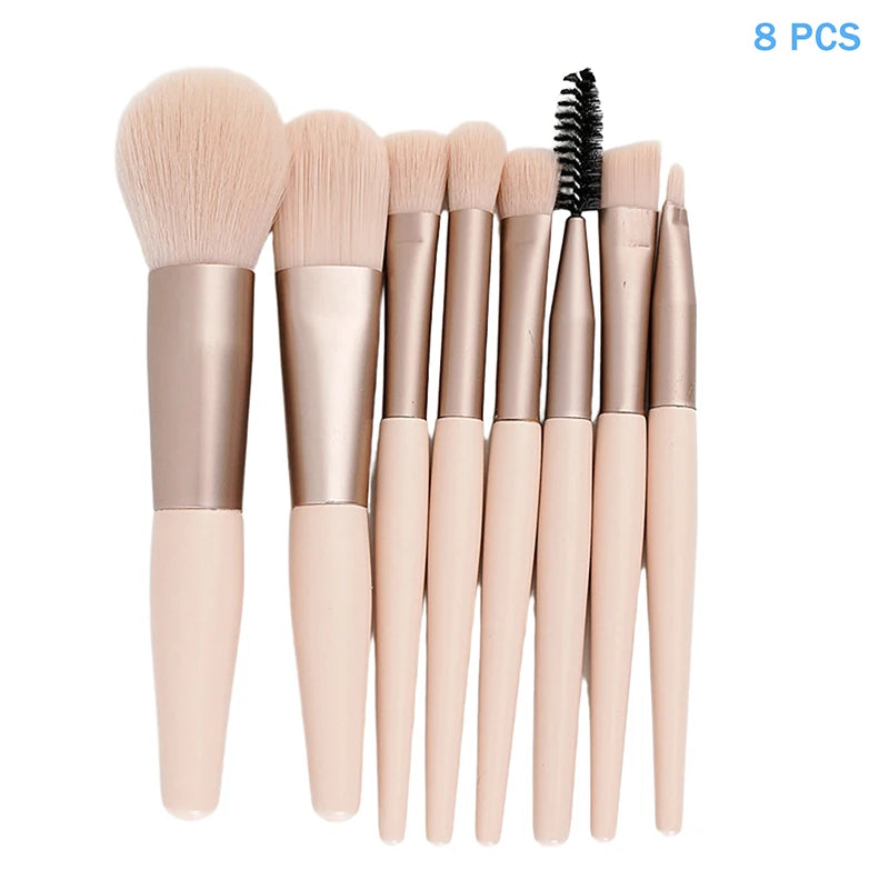 8 Fluffy Professional Makeup Brush Kabuki Eyeshadow Foundation Powder Qme A9