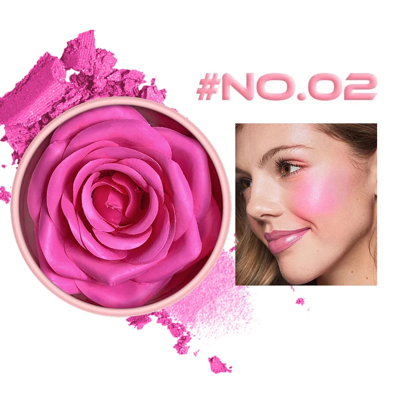 4-color Matte Petal Blush Palette Highlighter Contour Cream Qme 02