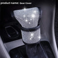 1pc Luxury Bling Car Gear Shift Cover Sparkling Rhinestone,Fit for Most Vehicles,Adds Glamour to Your Ride,Bling Car Accessories Qme white