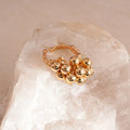 Vintage Metal Beads Ball Open Ring for Women European and American Irregular Personality Exaggerated Trend Finger Jewelry Gifts Qme jin resizable