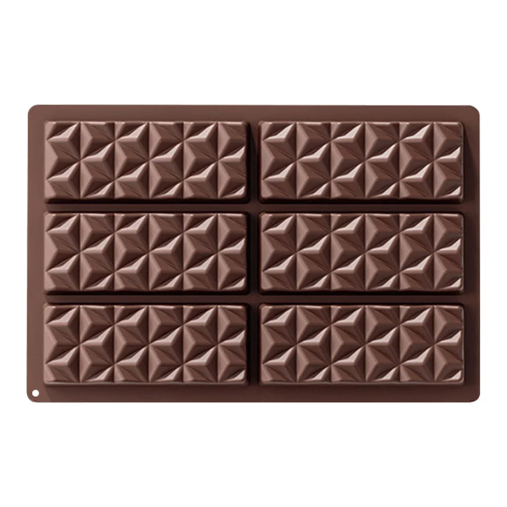 6 Cell Silicone Triangle Diamond Candy Mould DIY Chocolate Baking Qme Style A