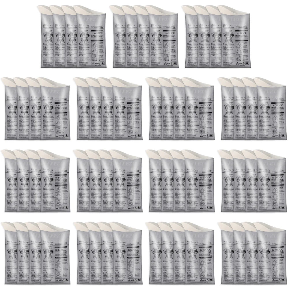 100-8PC Outdoor Emergency Urine Bags 600ml Disposable Travel Mobile Toilet Portable Urinal Bag for Female Baby Male Vomiting Bag Qme 60PCS