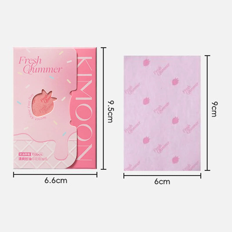 100 Sheets Portable Blotting Papers Oil-absorbing Facial Wipes Oil Qme