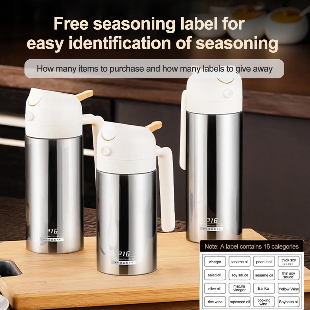 Stainless Steel Oil Sprayer Spray Pouring Double Purpose Spray Oil Bottle Spray Leak Proof Household Soy Sauces Vinegar Storage Qme