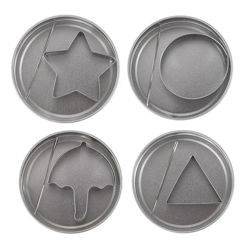 6 Sugar Cookie Cutter Mold Stainless Steel Korean Cookies Game Tools Qme