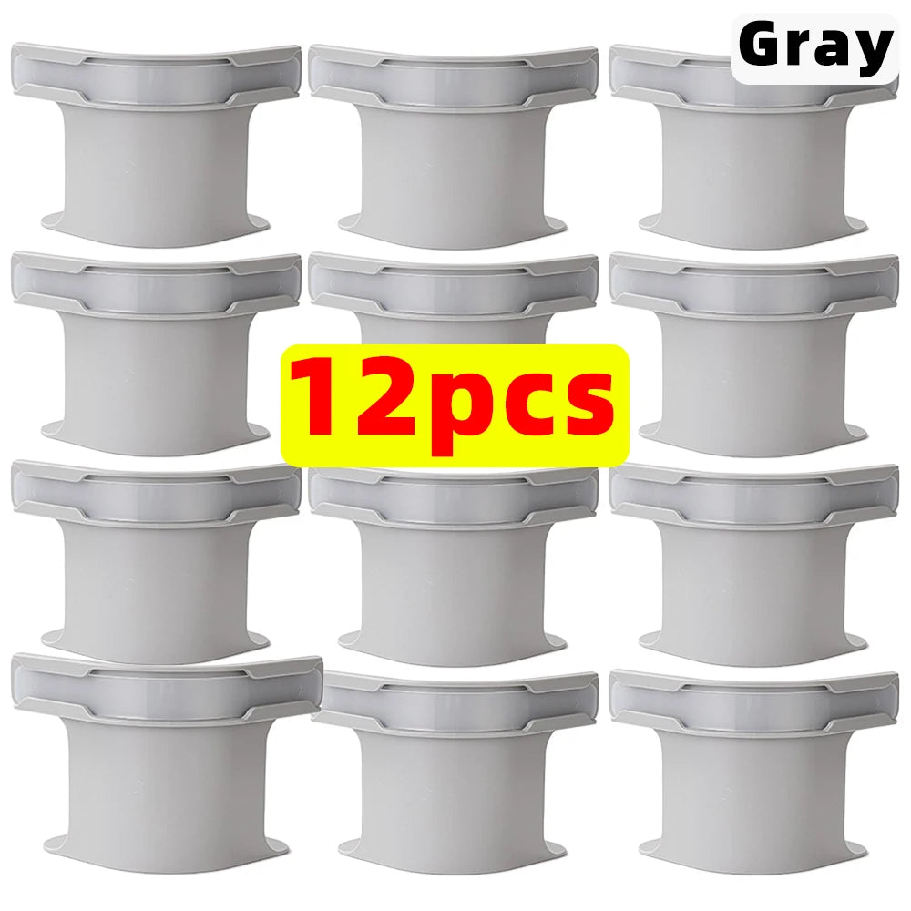 Universal Bedsheet Corner Tightener Clips Invisible Bedspread Secure Holder with Heavy-Duty Mattress Straps Sheets Slot Locks Qme Gray- 12pcs