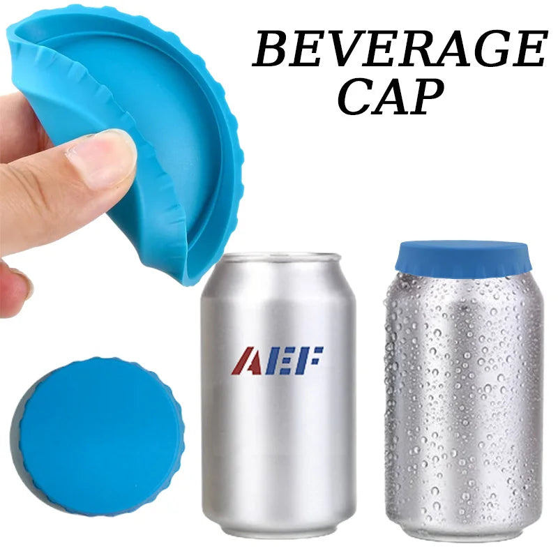 Drink Can Stopper Cans Seal Soft Leak-proof Silicone Water Cup Accessories Can Cover Drinks Reusable Drinking Utensils Beer Qme