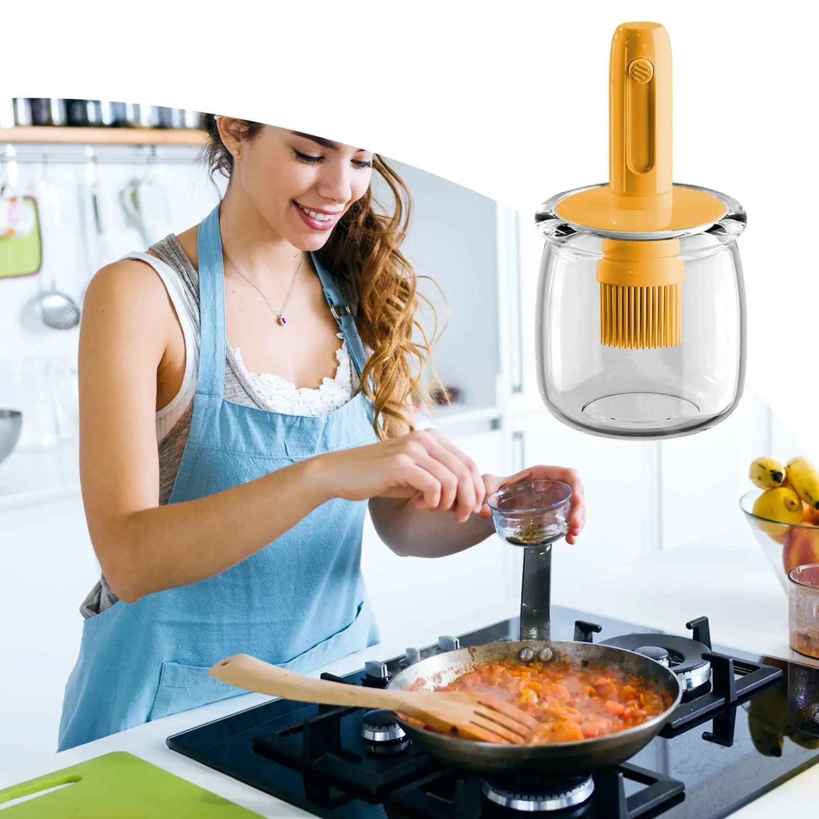 Oil Dispenser Silicone Sauce Bottle Detachable Brush Cooking Tool Qme